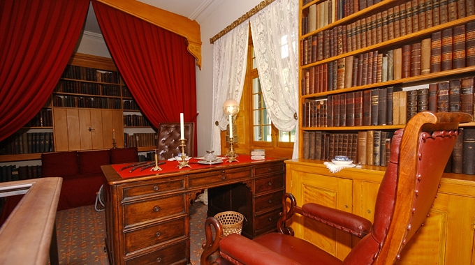 Washington Irving's Study at Sunnyside, Tarrytown, New York (Courtesy of Historic Hudson Valley).
