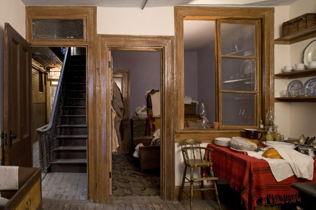 Restored interior of apartment of an Irish-American family, Tenement Museum (Courtesy of The Secret Victorianist).