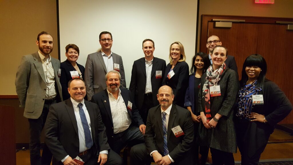 A group shot of the inaugural Ignite speakers--including me-at New Jersey Future's Redevelopment Forum 2018. March 9, 2018, New Brunswick, New Jersey. 