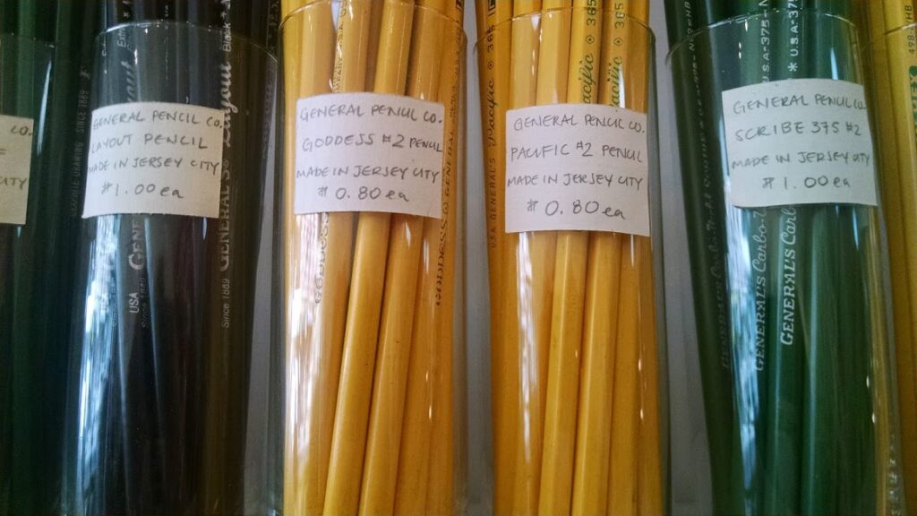 A sample of the wares at CW Pencil Enterprise. (Photograph by author)