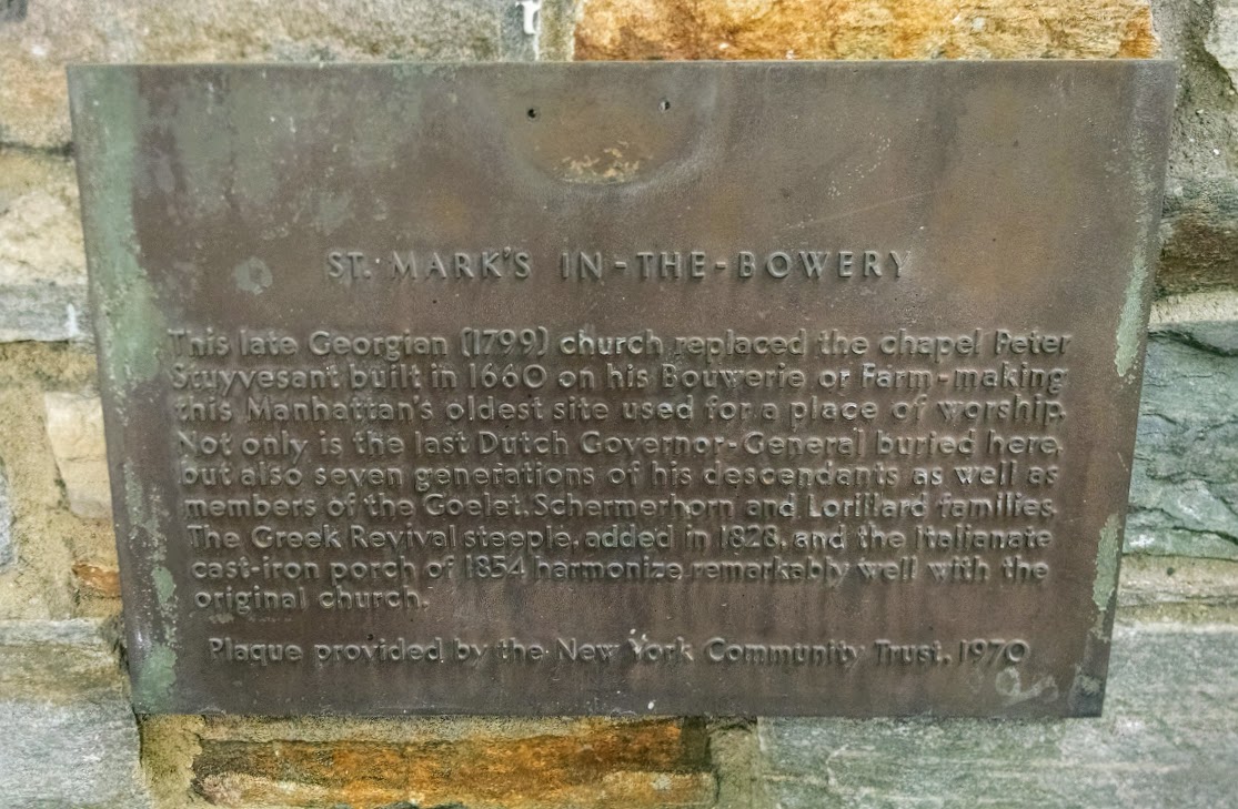 St Marks Plaque
