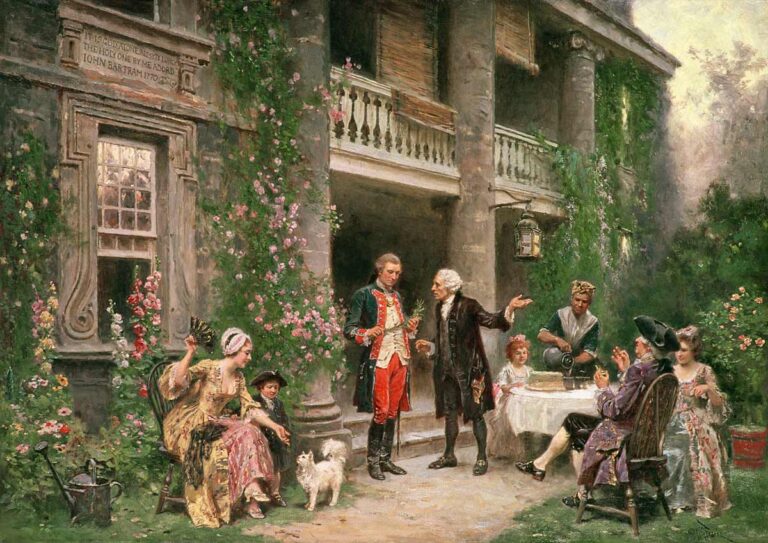 Jean Leon Gerome Harris, George Washington Visiting Bartram's Gardens in 1787 (Courtesy of Smithsonian American Art Museum)