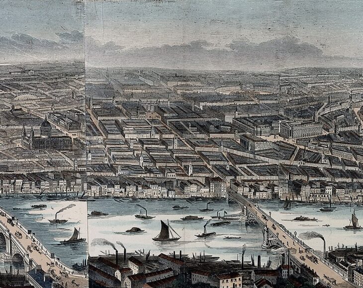London_and_the_River_Thames_seen_from_the_south,_from_Wellcome_L0023696